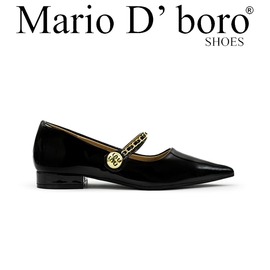 Mario D' boro Women's Ballet Flats LY 29364 - Beige / Black / Maroon C83
