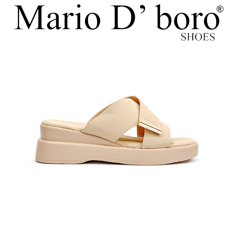 Women's Wedge Sandals LY 28879 Beige/Black C76