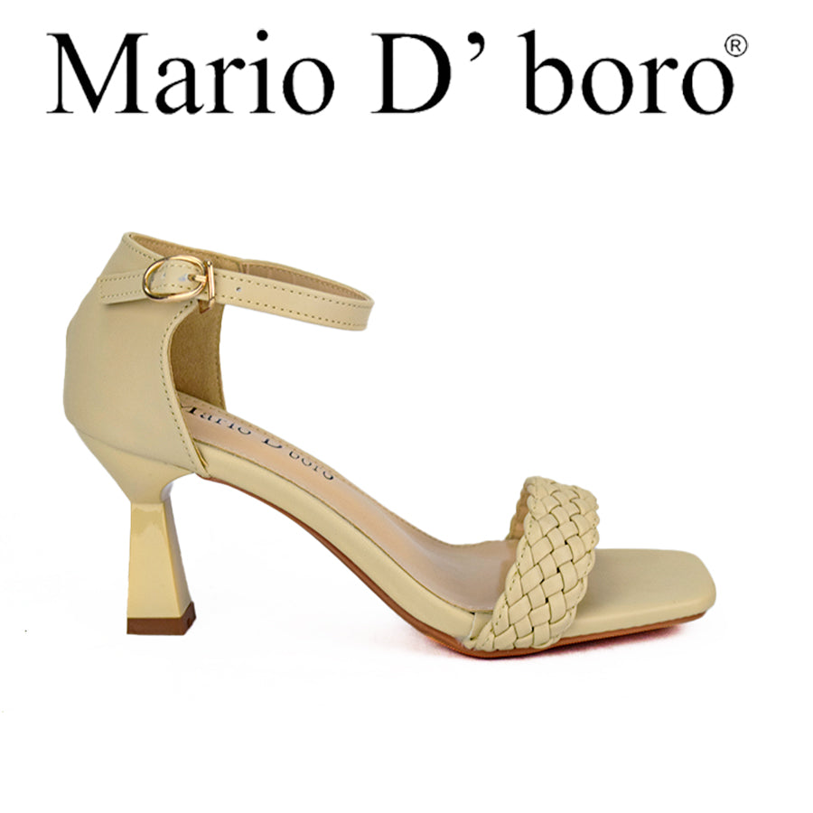 Mario D' Boro Women Heeled Sandals LX 26502 Beige/Black C49