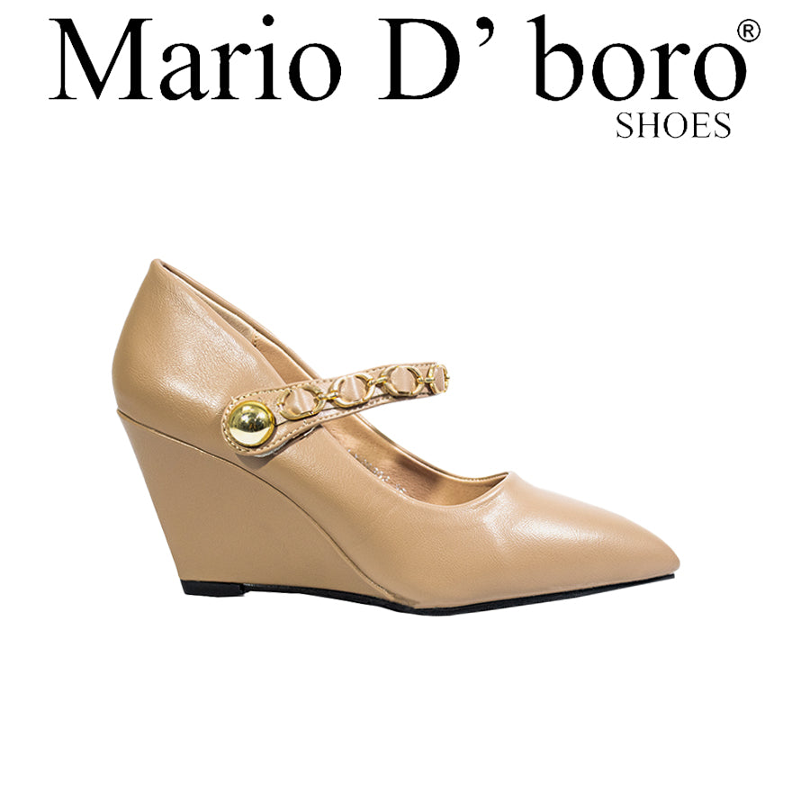 Mario D' Boro Women's Wedge Sandals LY 28302 Black/Taupe C67