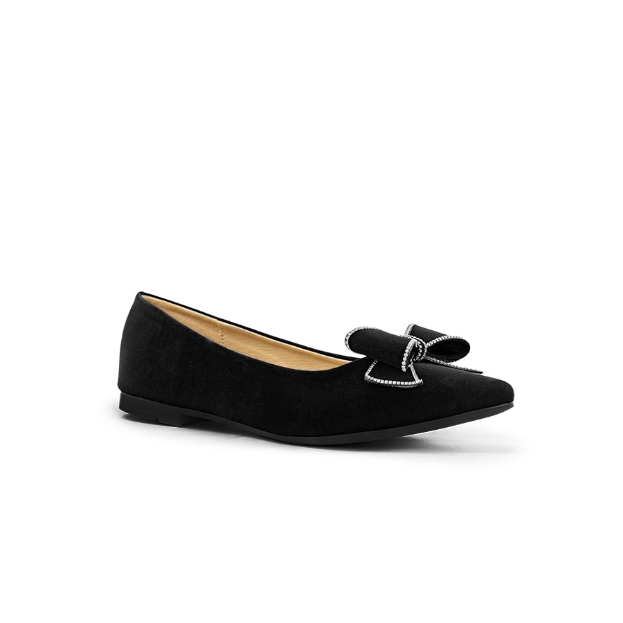 Mario D' boro Women's Ballet Flats LY 29469 - Black / Maroon C86