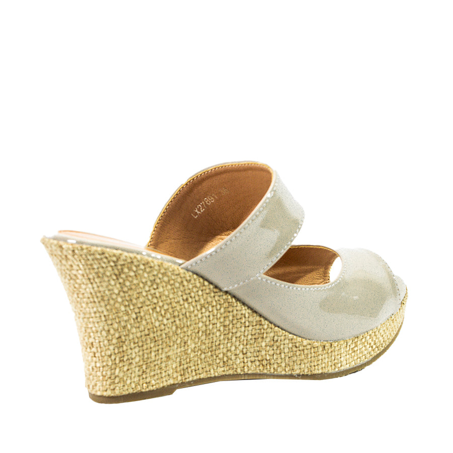 Mario D' Boro Women's Wedge Sandals LX 27891 Coffee/Light Gray C61