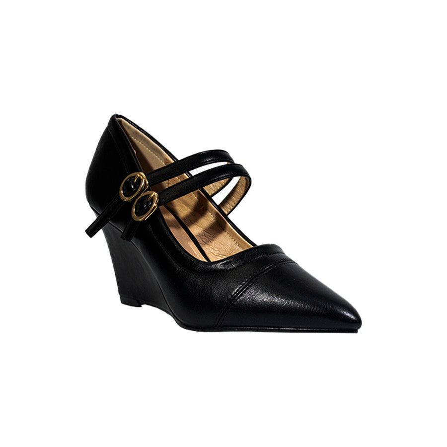 Mario D' Boro Women's Wedge Sandals LY 28298 Black C67