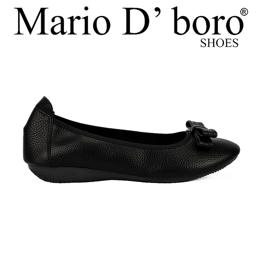 Mario D' Boro Women's Flat Shoes Lw 22942 Beige/Black C29