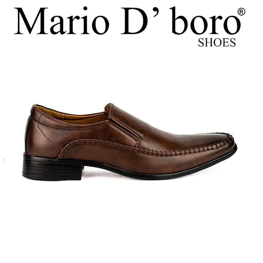Mario D' Boro Men's Formal Slip On Mw 23868 Black/Dark Brown C30