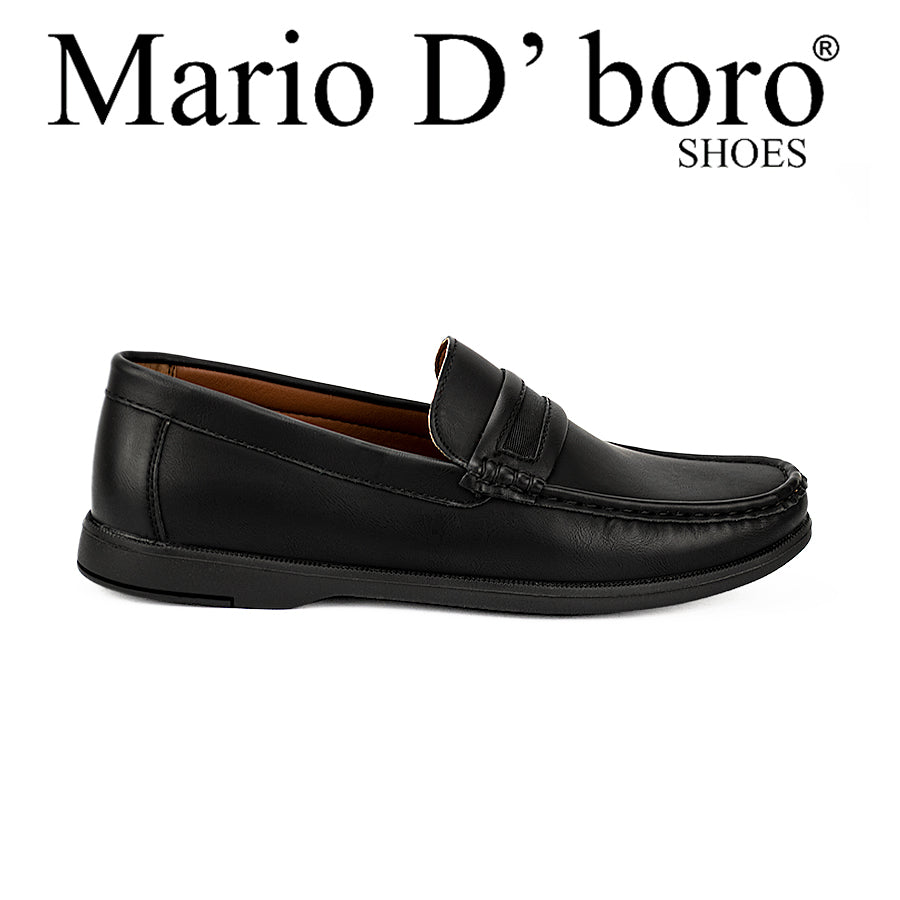 Mario D' Boro Men's Casual Loafers Shoes Mw 22619 Black