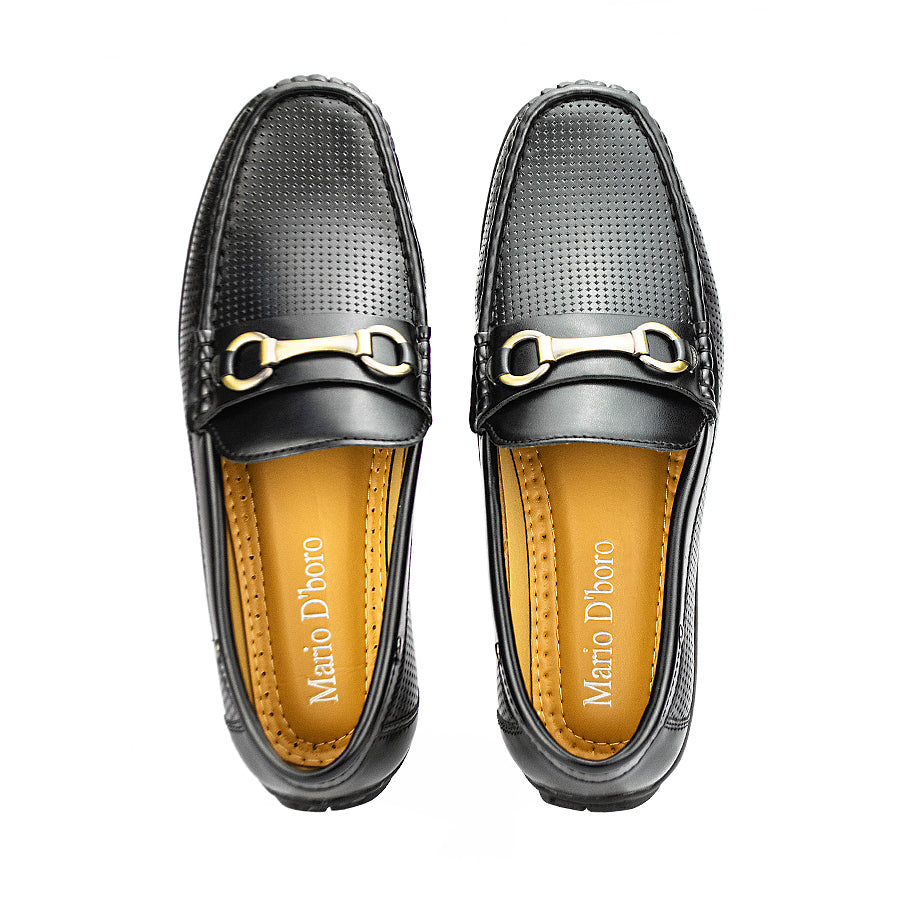 Mario D' Boro Men's Casual Loafers Mw 24391 Black/Dark Brown C42
