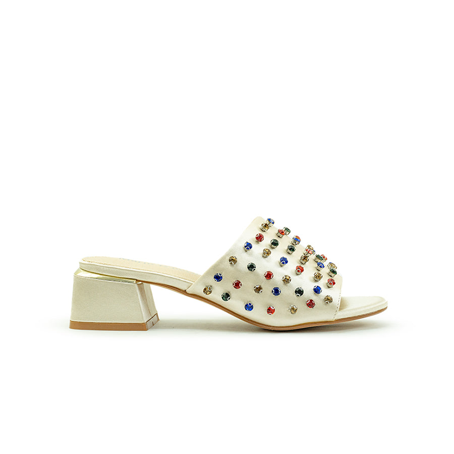 Mario D' boro Women's Heeled Sandals LY 29502 - Soft Gold / Soft Silver C89