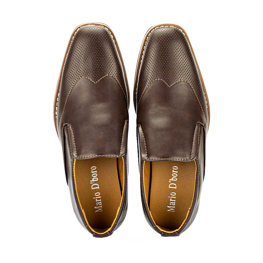 Mario D' Boro Men's Formal Shoes Mw 23050 Black/Dark Brown