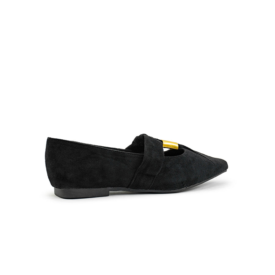 Mario D' boro Women's Ballet Flats LY 29670 - Black / Tan C86