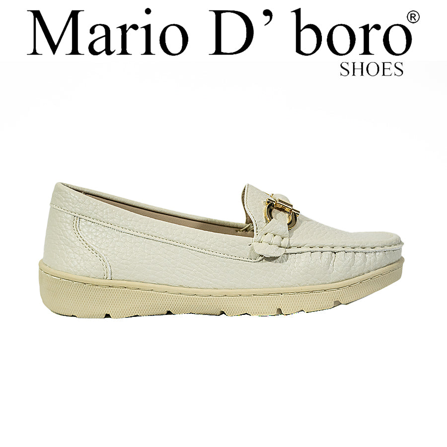 Mario D' Boro Women's Loafers LY 27812 Black/Bone C65