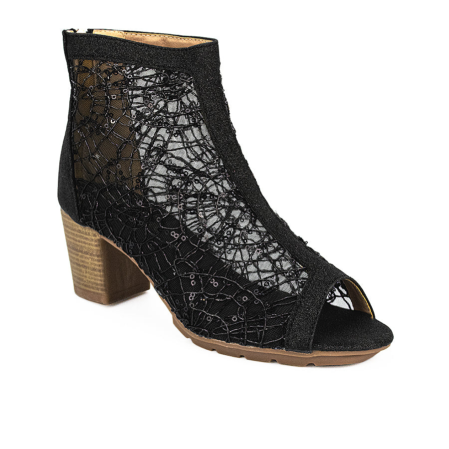 Mario D' Boro Women's Evening Shoes LW 25773 Black/Silver Women C41