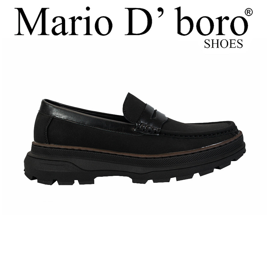 Mario D' Boro Men's Casual Loafers MX 25755 Black C62