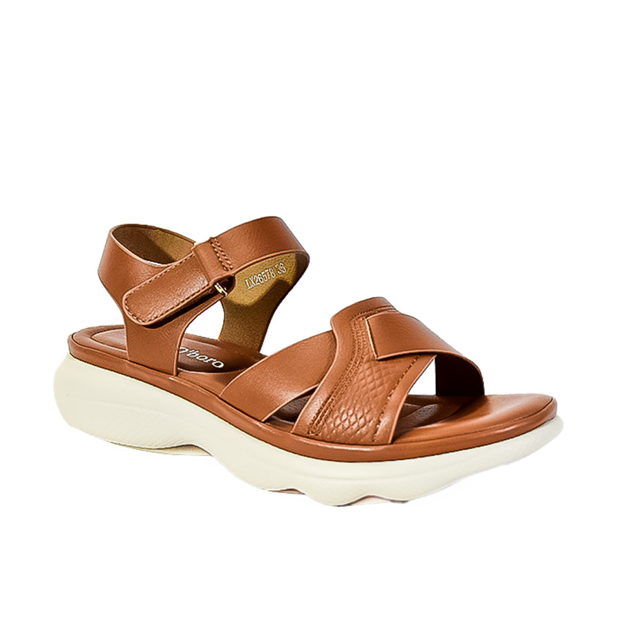 Mario D' Boro Women's Flat Sandals LX 26578 Beige/Brown C52