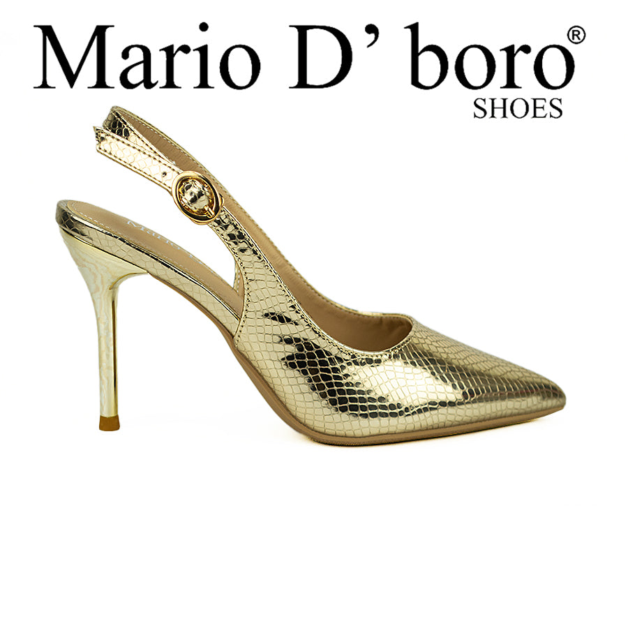 Mario D' Boro Women's Heeled Sandals Lv 22507 Black/Gold
