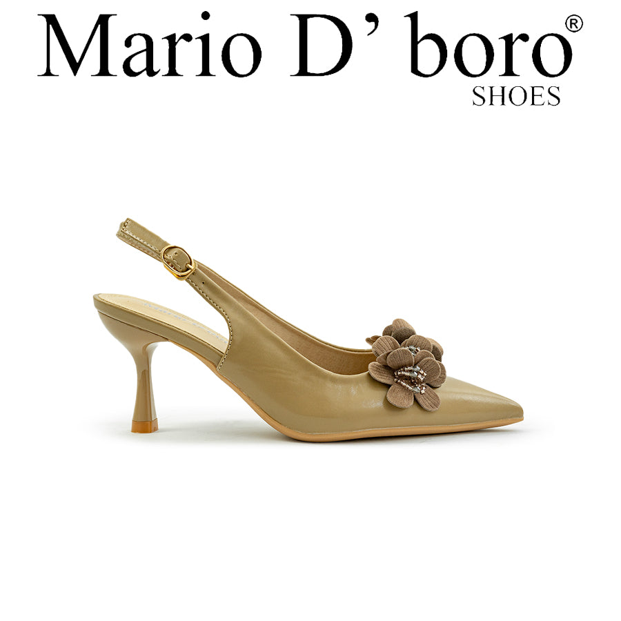 Mario D' boro Women's Heeled Sandals LY 29275 - Beige / Black C80