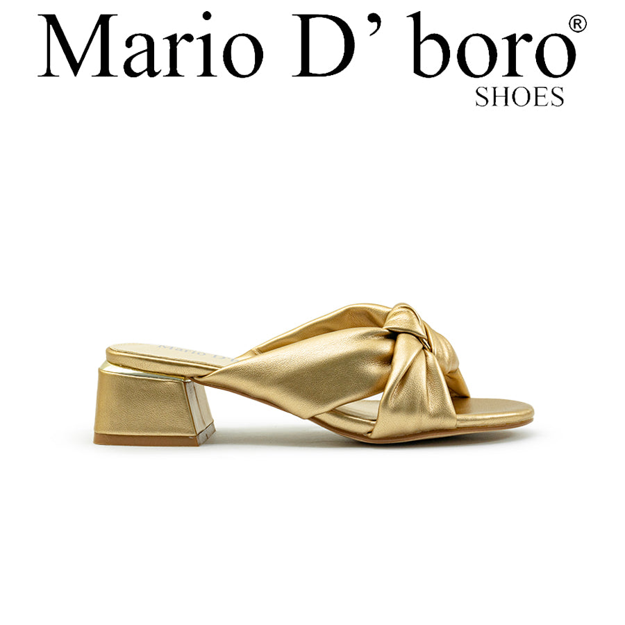 Mario D' boro Women's Heeled Sandals LY 29501 - Beige / Soft Gold C89