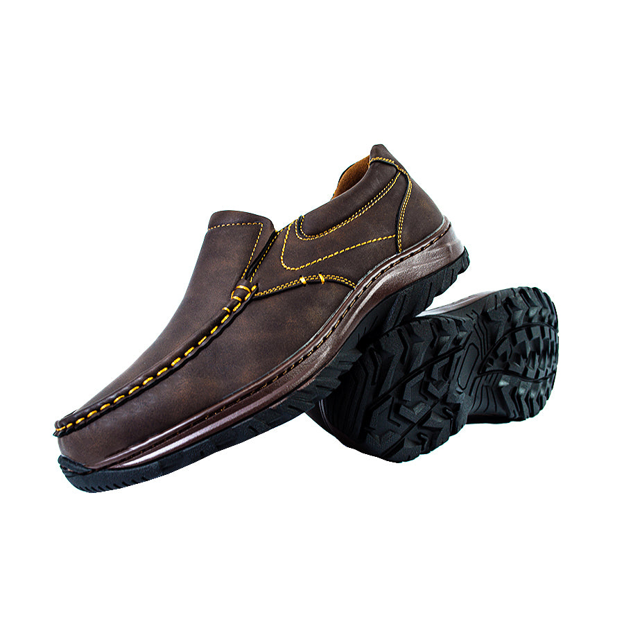 Mario D' Boro Men's Formal Slip On MX 25395 Black/Dark Brown C57