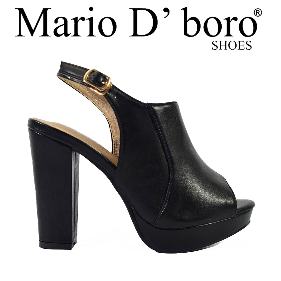 Mario D' Boro Women's Heeled Sandals LX 27219 Beige/Black C56