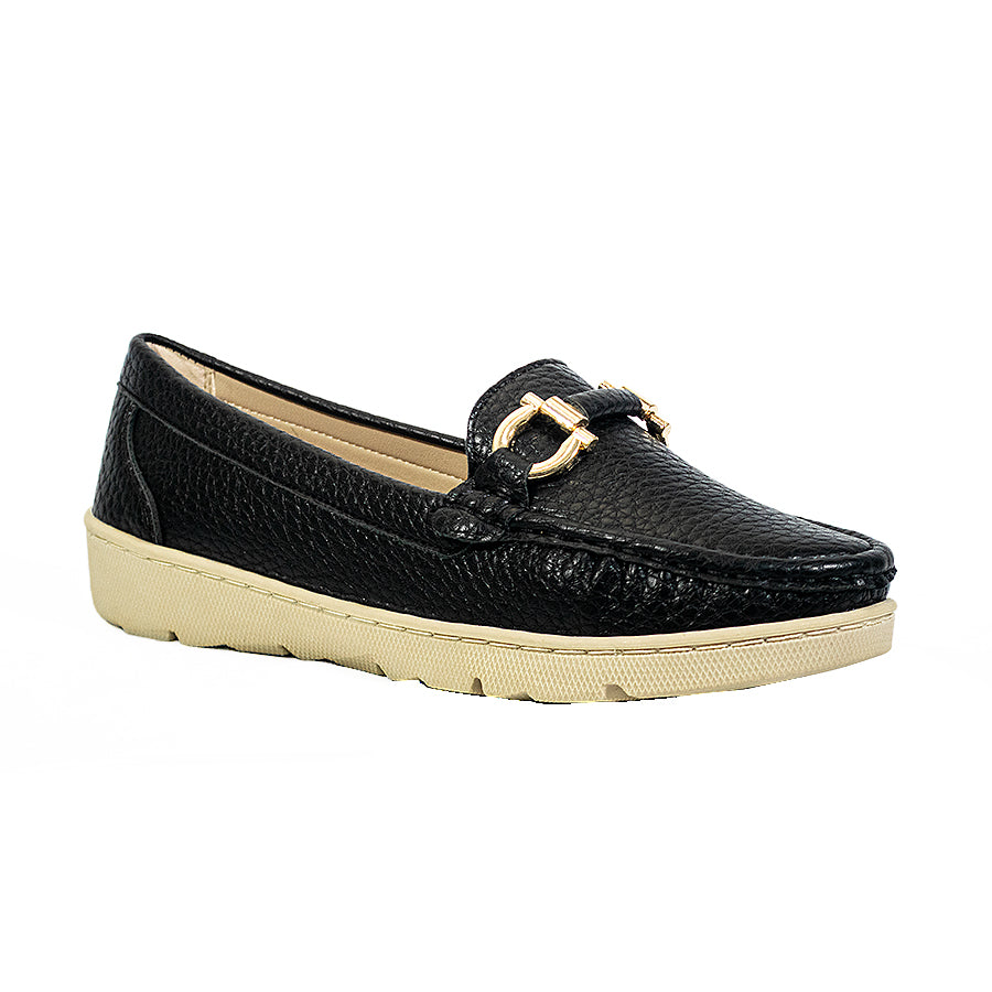 Mario D' Boro Women's Loafers LY 27812 Black/Bone C65