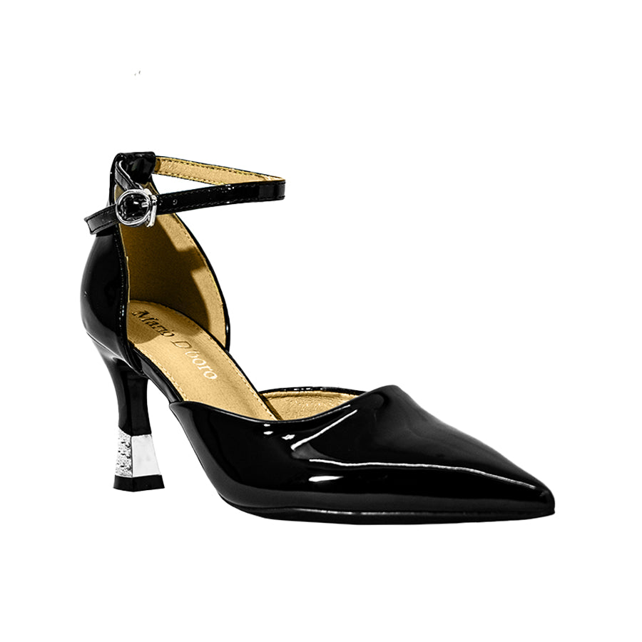 Mario D' Boro Women's Heeled Sandals LY 28345 Black/Taupe C68