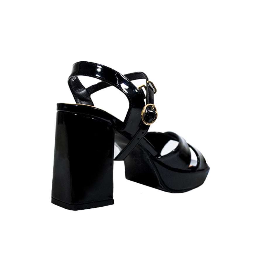 Mario D' Boro Women's Heeled Sandals LY 28048 Black/Taupe C67