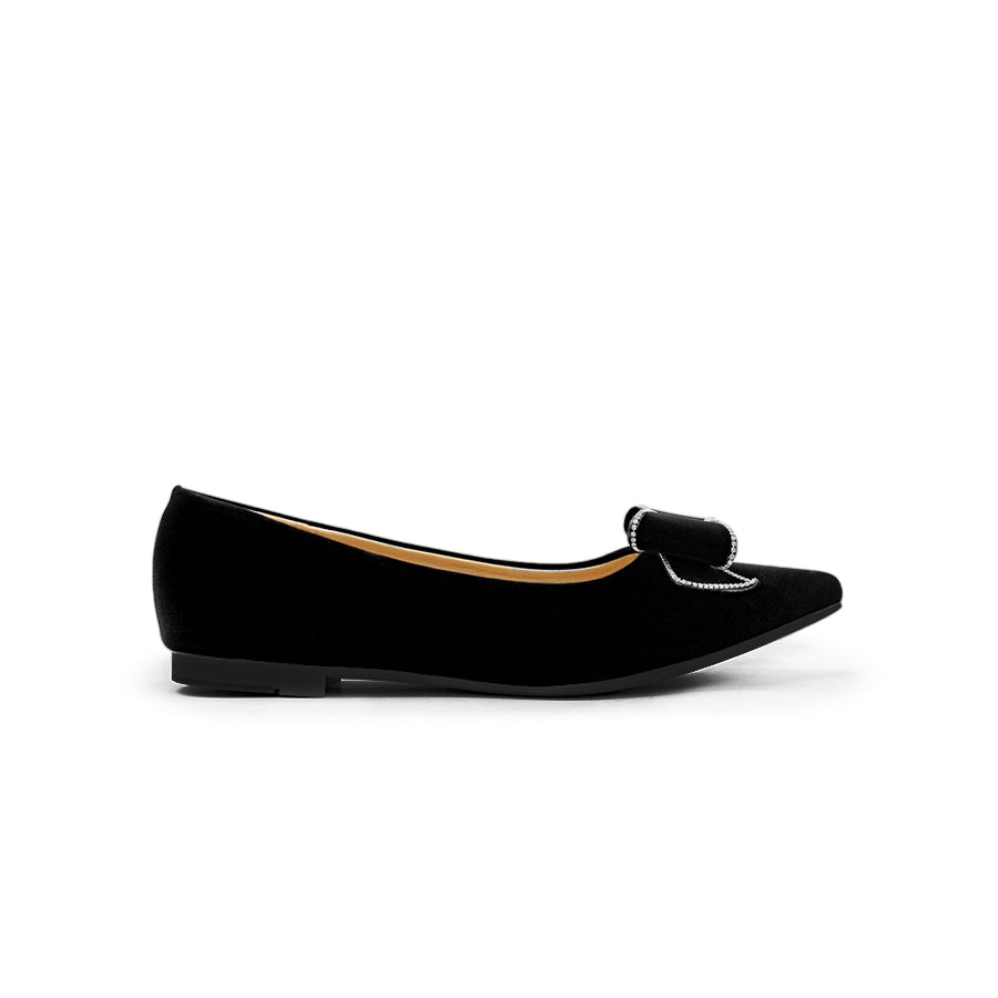 Mario D' boro Women's Ballet Flats LY 29469 - Black / Maroon C86