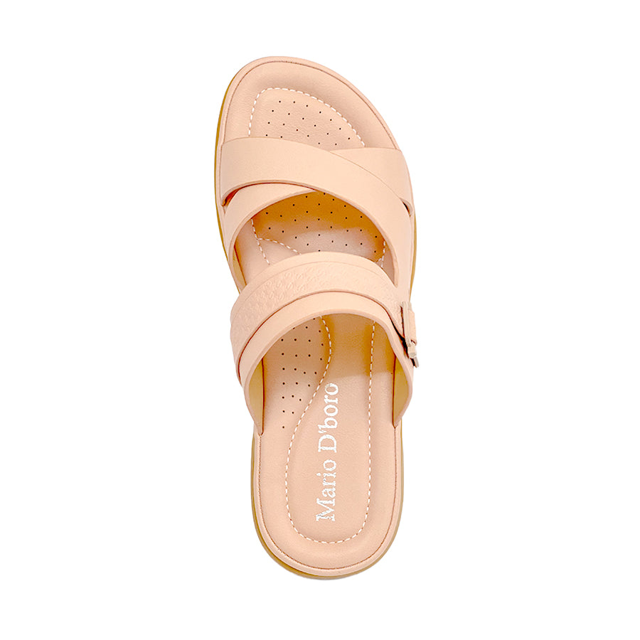 Women's Flat Sandals LY 28918 Black/Old Rose C76