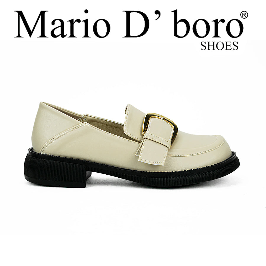 Mario D' Boro Women's Korean Flats Shoes Lv A600-39a Black/Beige