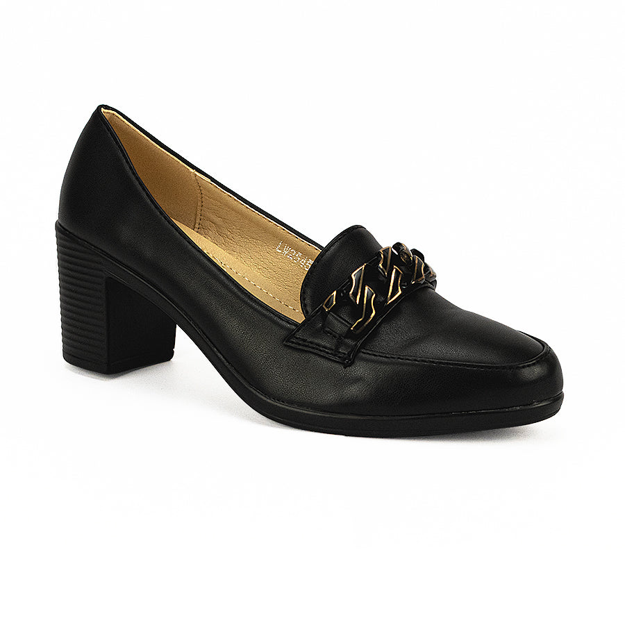 Mario D' Boro Women's College Pumps Lw 25455 Black/Beige C41-C44