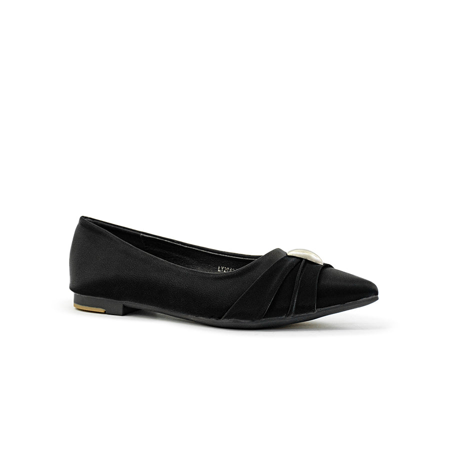 Mario D' boro Women's Ballet Flats LY 29434 - Black / Brown C86