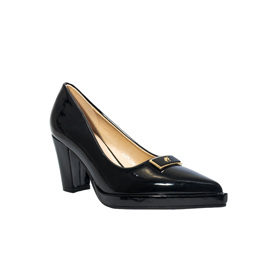 Mario D' Boro Women's Office Pumps LY 26844 Black/Bone C67