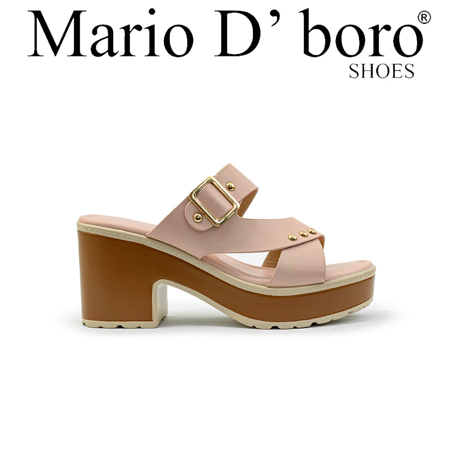 Mario D' boro Women's Heeled Sandals LY 29483 - Black / Old Rose C86