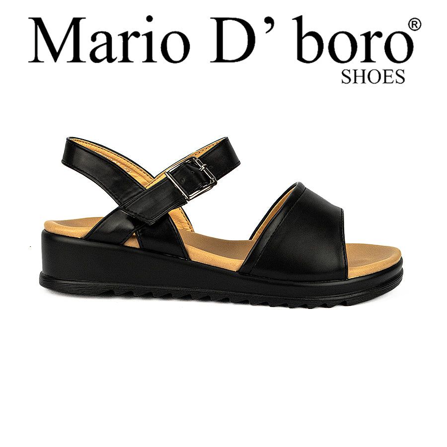 Mario D' Boro Women's Sandals Lw 23928 Black/Dark Beige C33