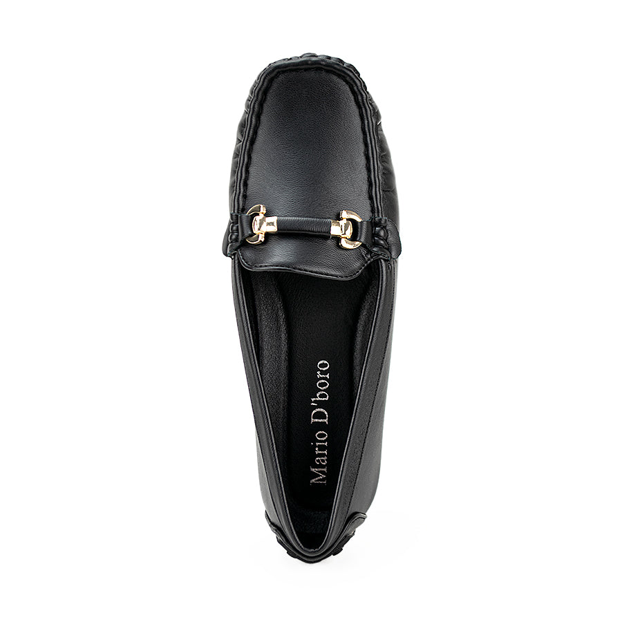 Mario D' Boro Women's Flat Shoes Lv 22185 Black/Old Rose