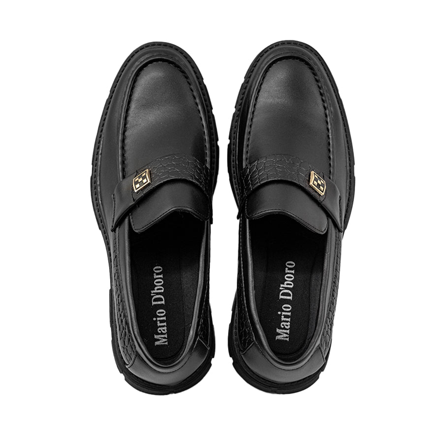 Mario D' boro Men's Formal Slip On MY 26224 - Black C84