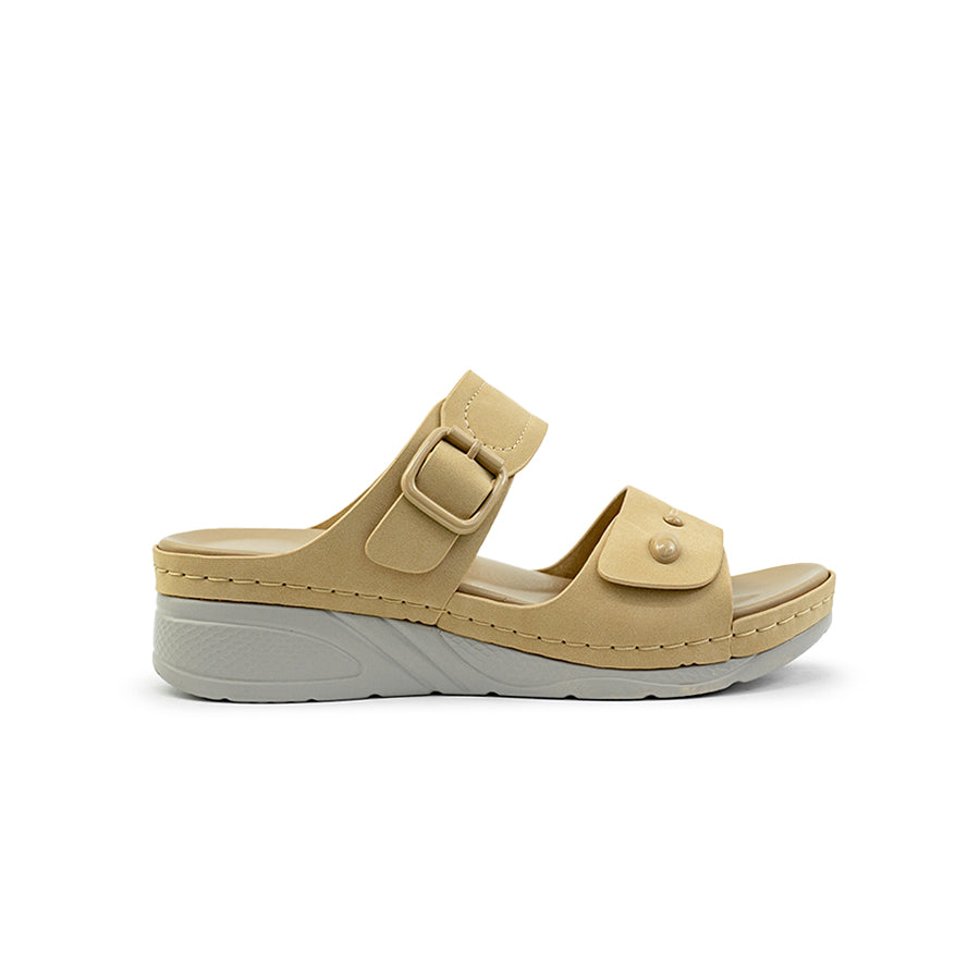 Mario D' boro Women's Flat Sandals LY 28551 - Beige / Bone C86