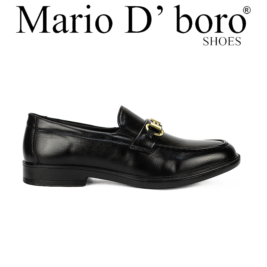 Mario D' Boro Men's Formal Slip On Mw 24312 Black/Dark Brown C45