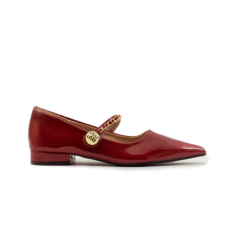 Mario D' boro Women's Ballet Flats LY 29364 - Beige / Black / Maroon C83