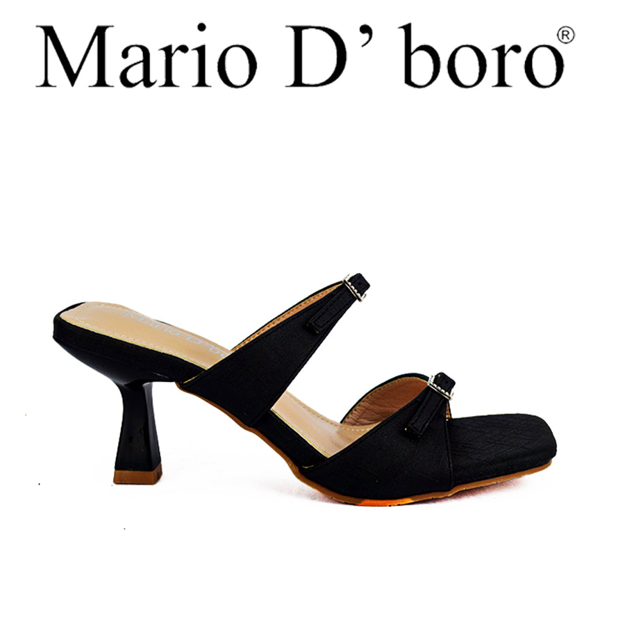 Mario D' Boro Women's Heeled Sandals LX 26453 Black/Bone C49