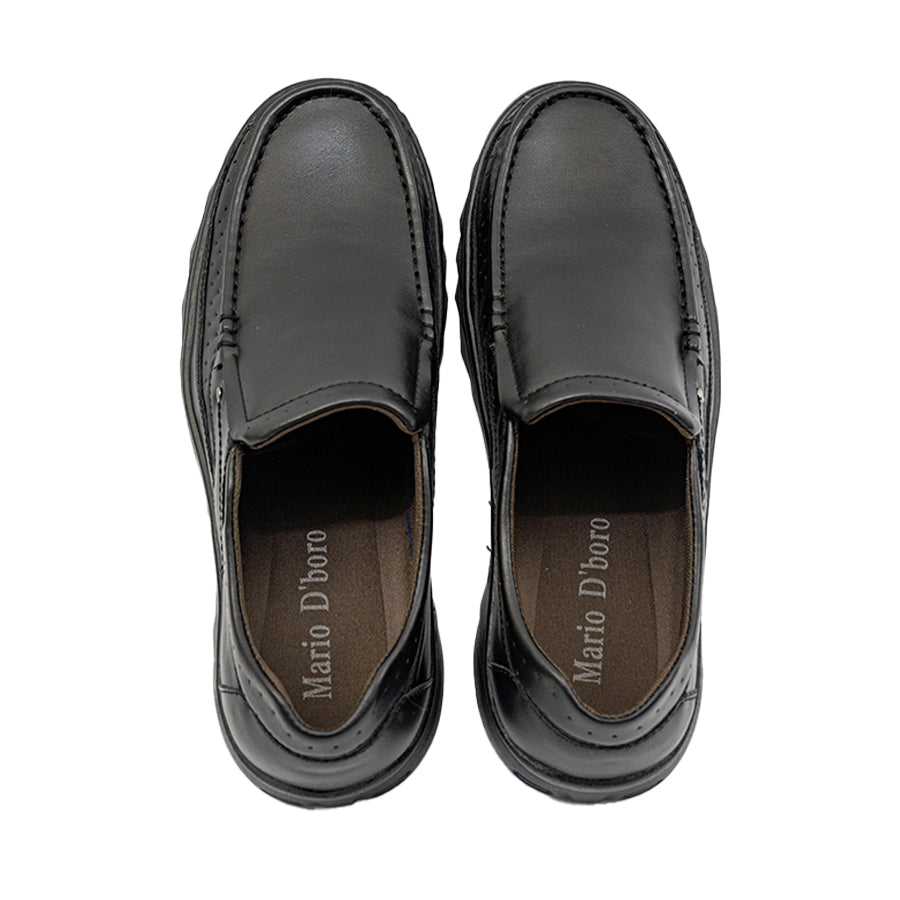 Mario D' Boro Men's Formal Slip On MY 26274 - Black / VDark Brown C81 All Seasons Comfortable Shoes