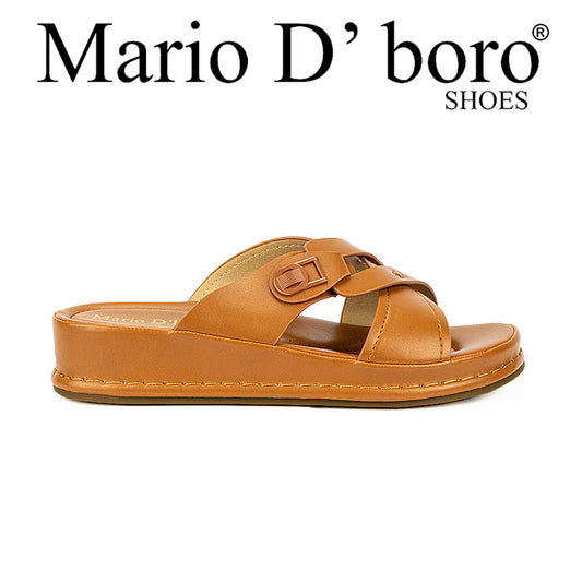 Mario D' Boro Women's Flat Sandals Lw 25259 Brown/Taupe C39