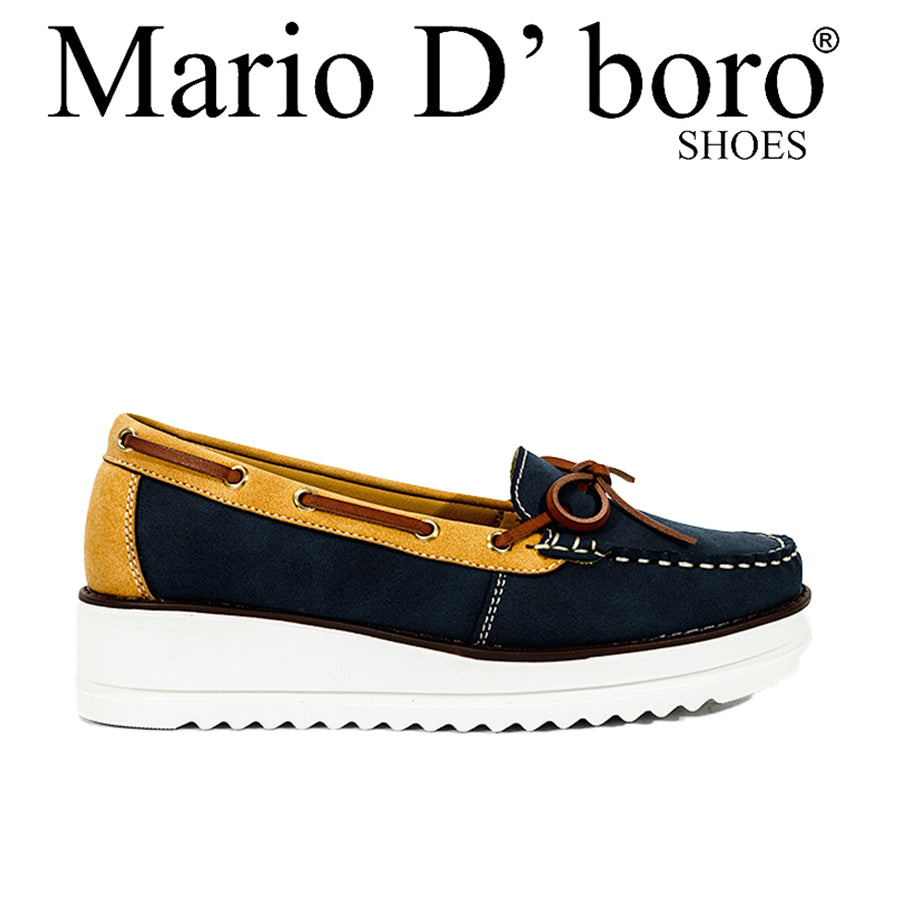 Mario D' Boro Women's Loafers LX 27206 Blue/Red C60