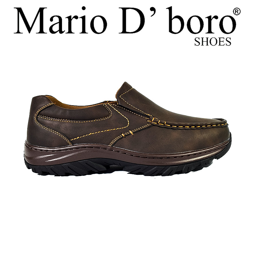 Mario D' Boro Men's Formal Slip On MX 25395 Black/Dark Brown C57
