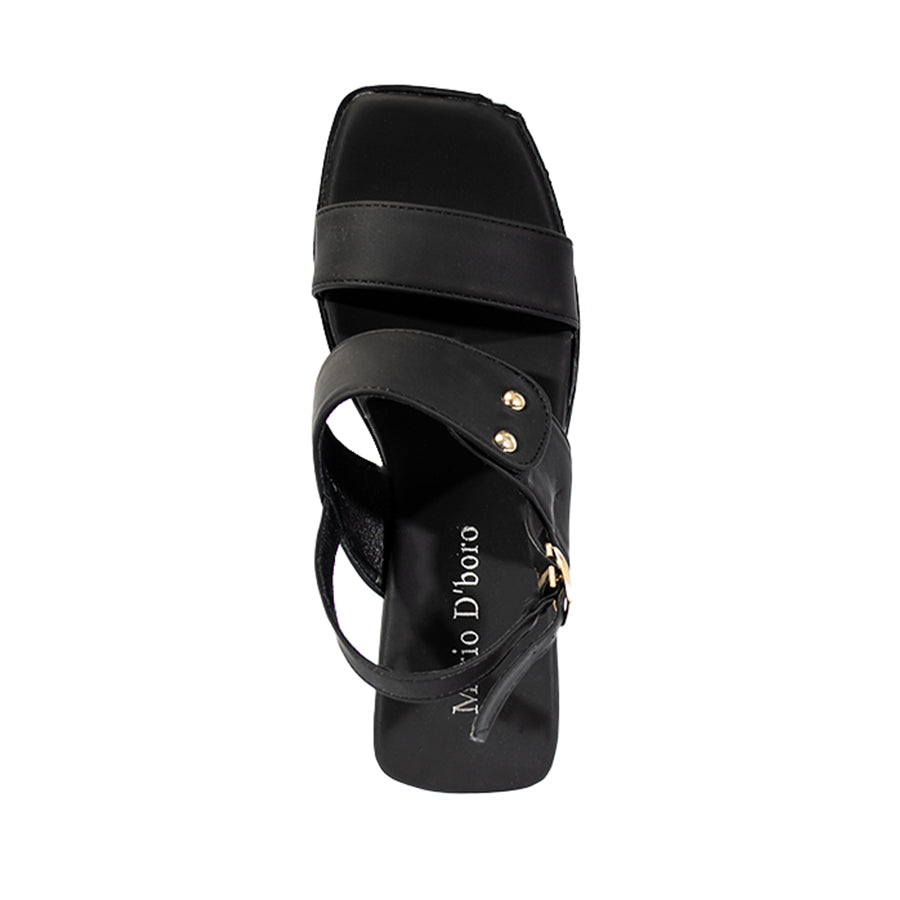 Mario D' Boro Women's Wedge Sandals LX 27049 Black/Bone C52