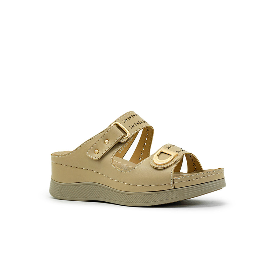 Mario D' boro Women's Wedge sandals LY 29083 - Dark Beige / Taupe C89