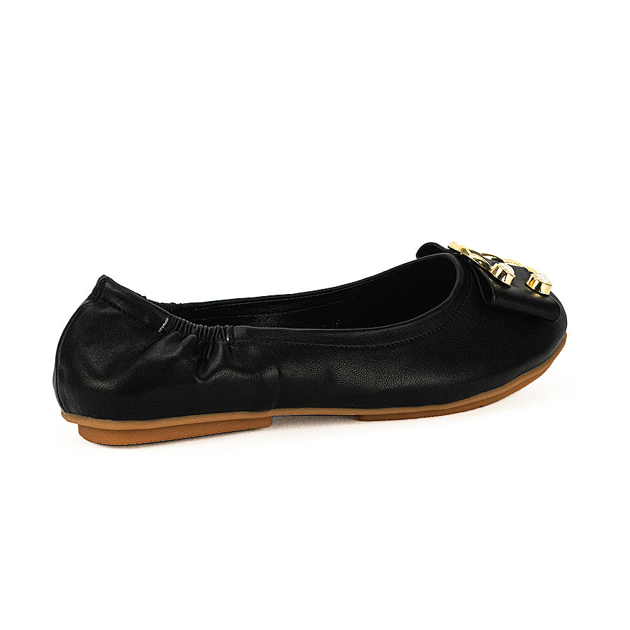 Mario D' Boro Women's Flats LW 23835 Black/Bone