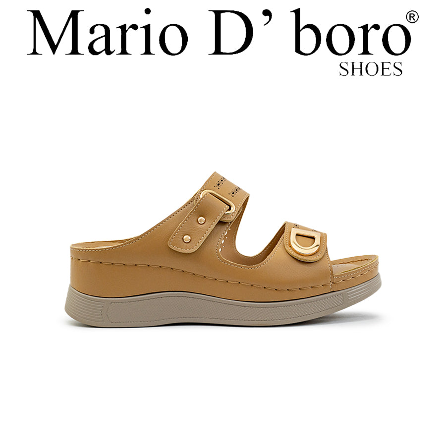 Mario D' boro Women's Wedge sandals LY 29083 - Dark Beige / Taupe C89