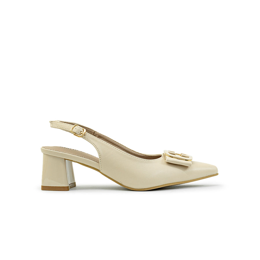 Mario D' boro Women's Heeled Sandals LY 26662 - Bone / Dark Beige C89
