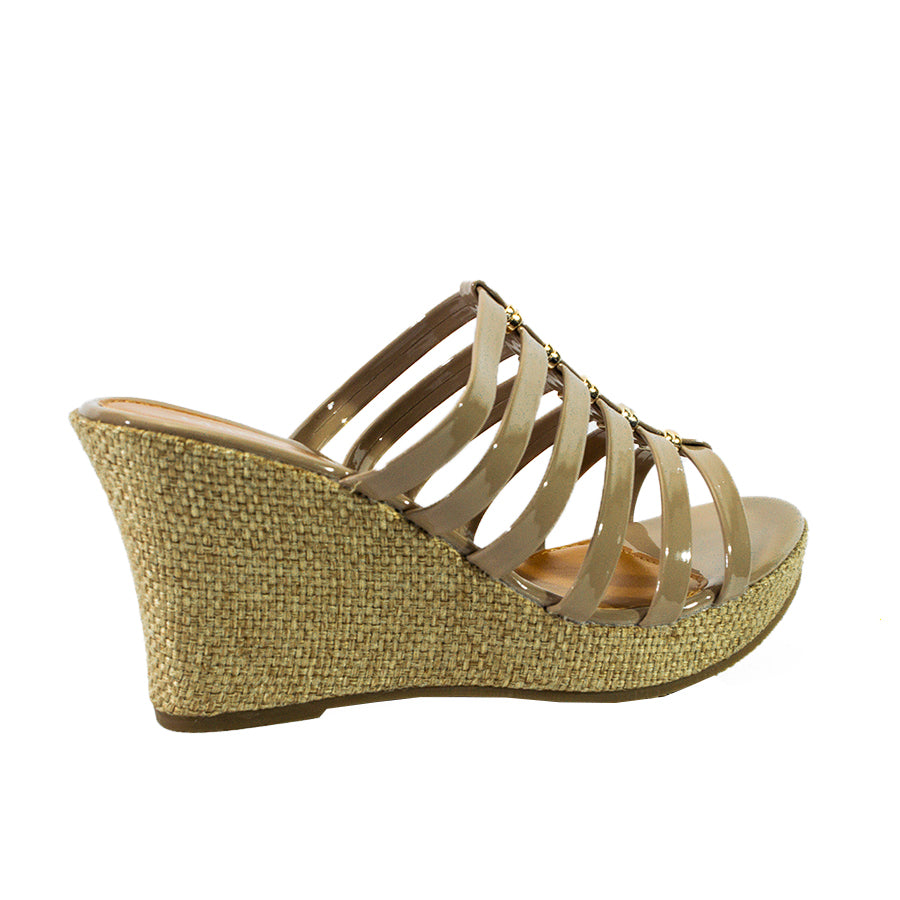 Mario D' Boro Women's Wedge Sandals LX 27890 Black/Taupe C61